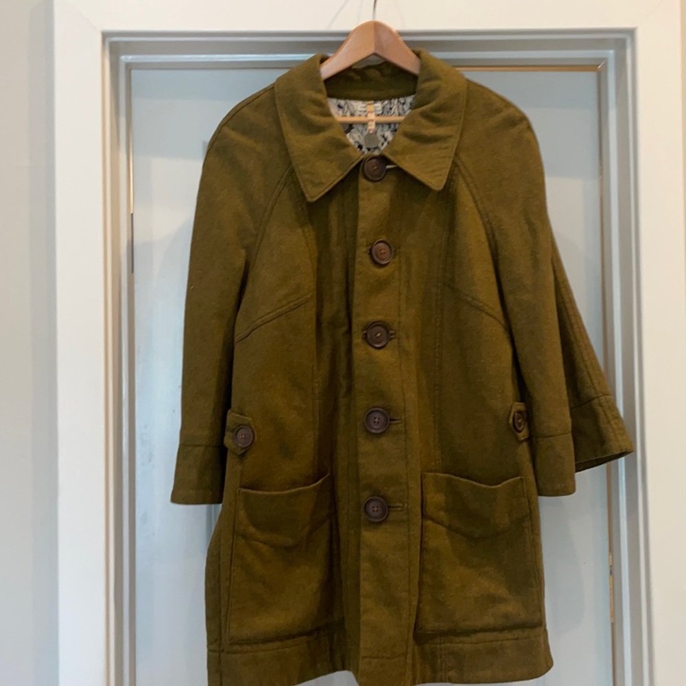 Free People olive green jacket